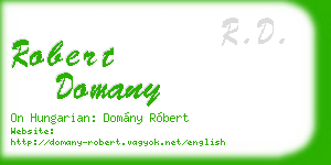 robert domany business card