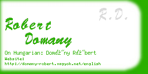 robert domany business card